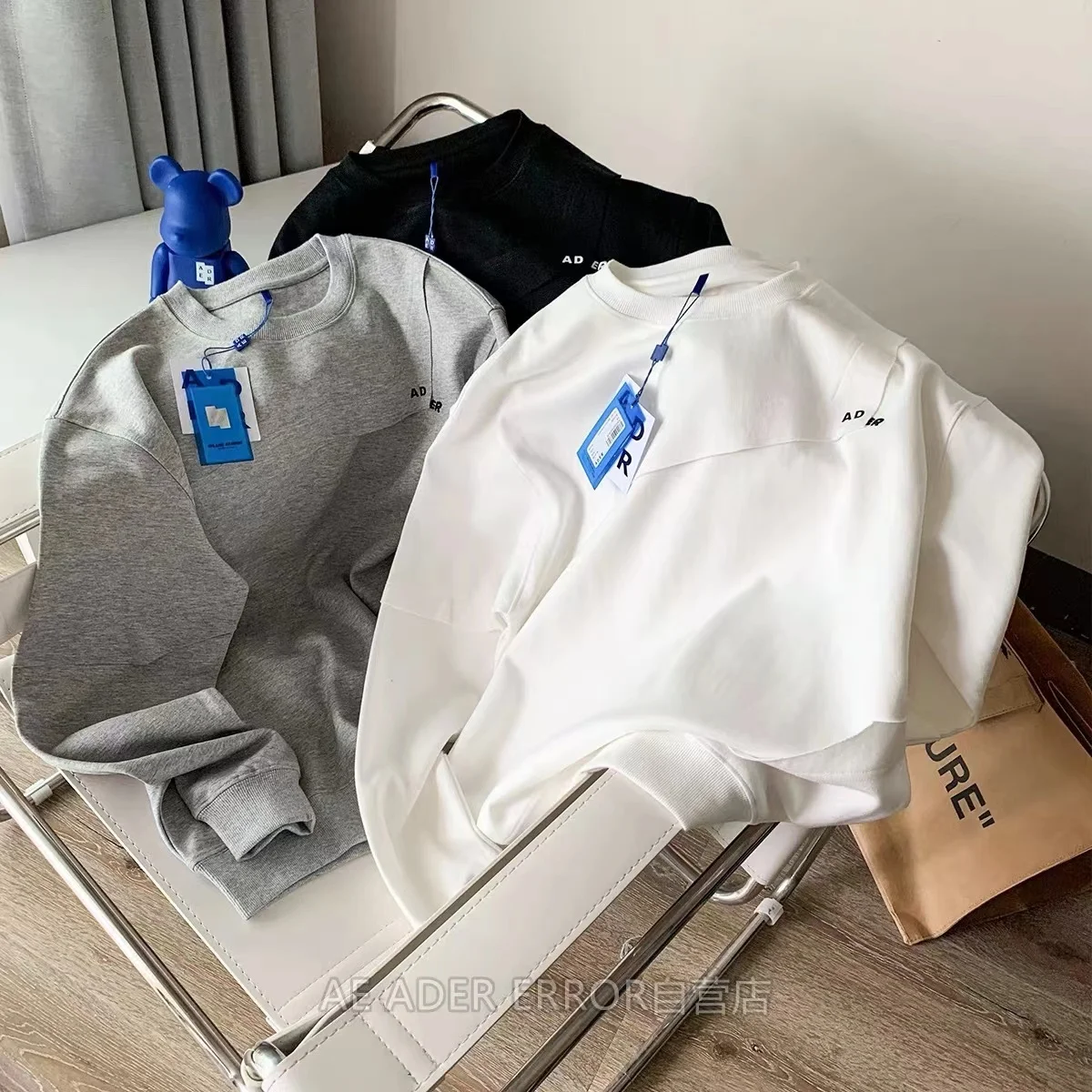 

Свитшот мужской и женский с асимметричным швом, свободного покроя