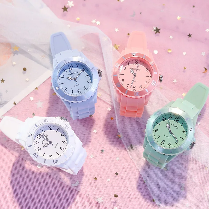 

Fashion Silicone Women Watches Simple Sport Ladies Quartz Wristwatches Ulzzang Brand Fresh Children Clock Gifts Relogio Feminino