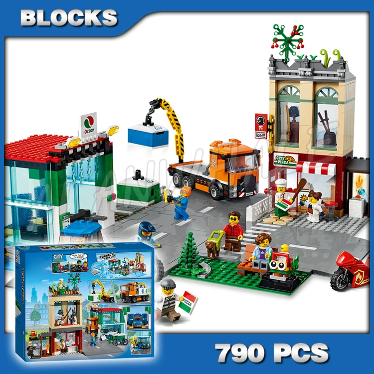 

790 шт., Детский конструктор «Центр города»