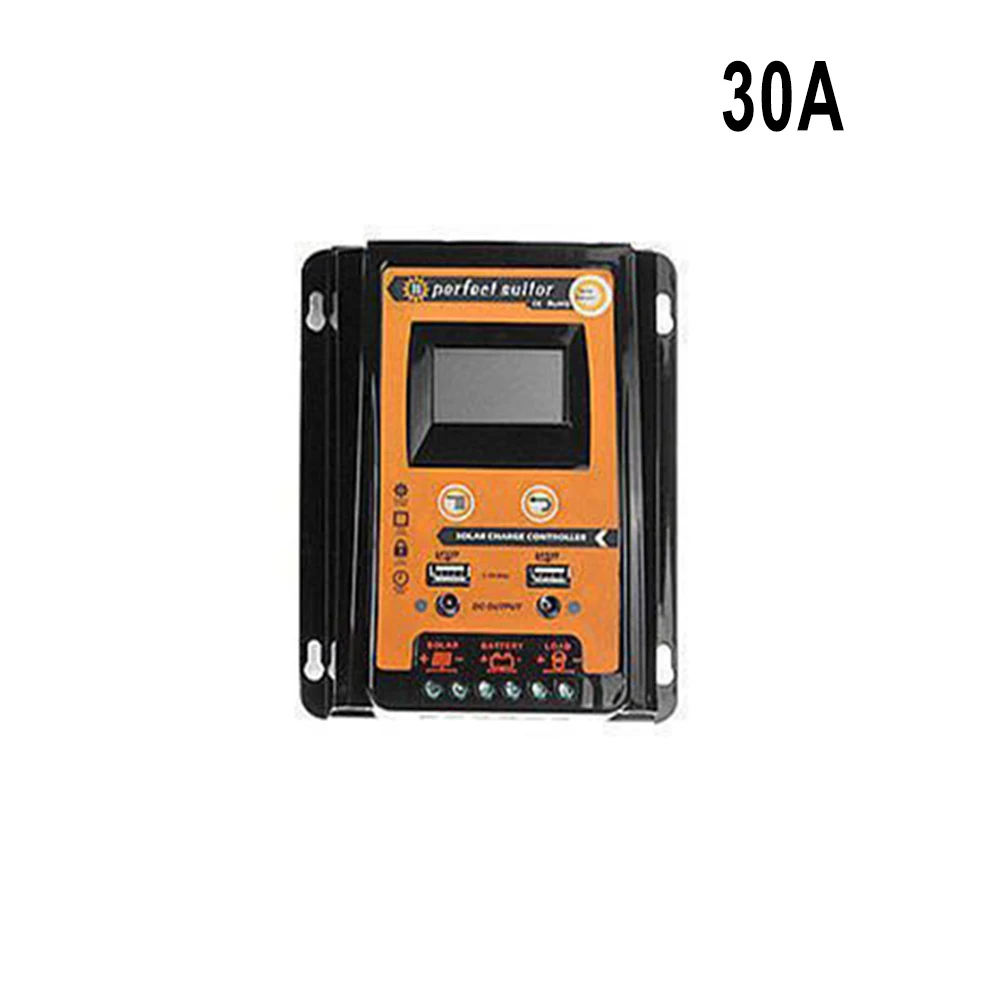 

Solar Charge Controller 30A 50A 70A Accessories Solar Panel Spare Parts Battery Regulator Dual-USB IP32 Waterproof MPPT