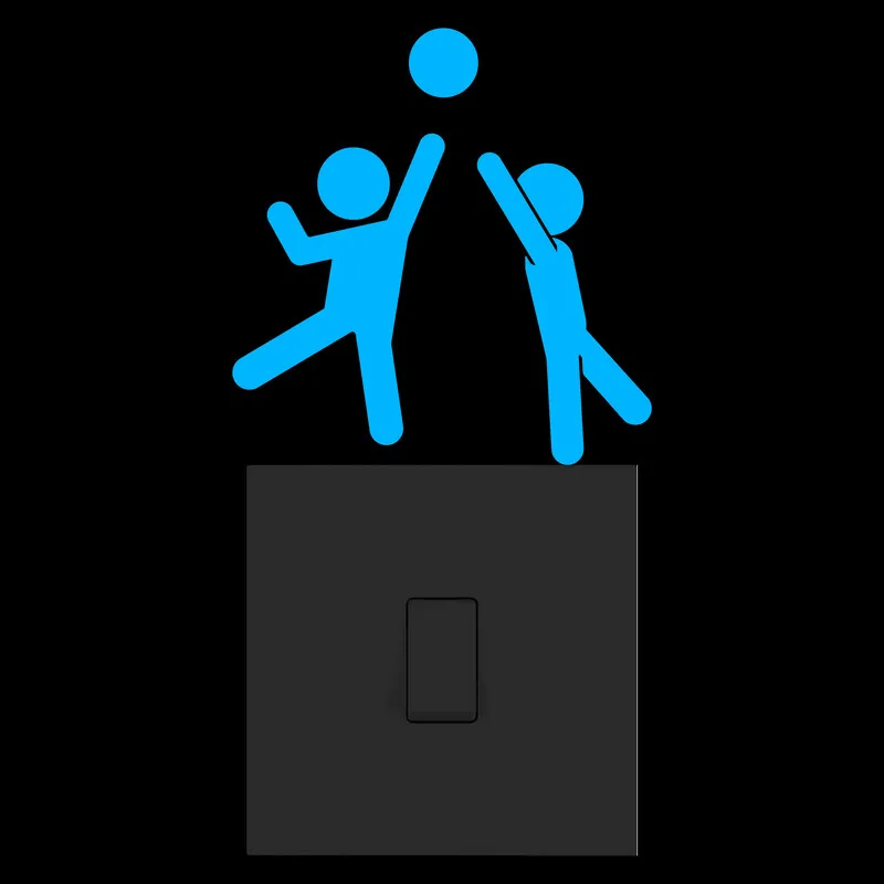 Светящаяся наклейка с изображением баскетбольного игрока настенный