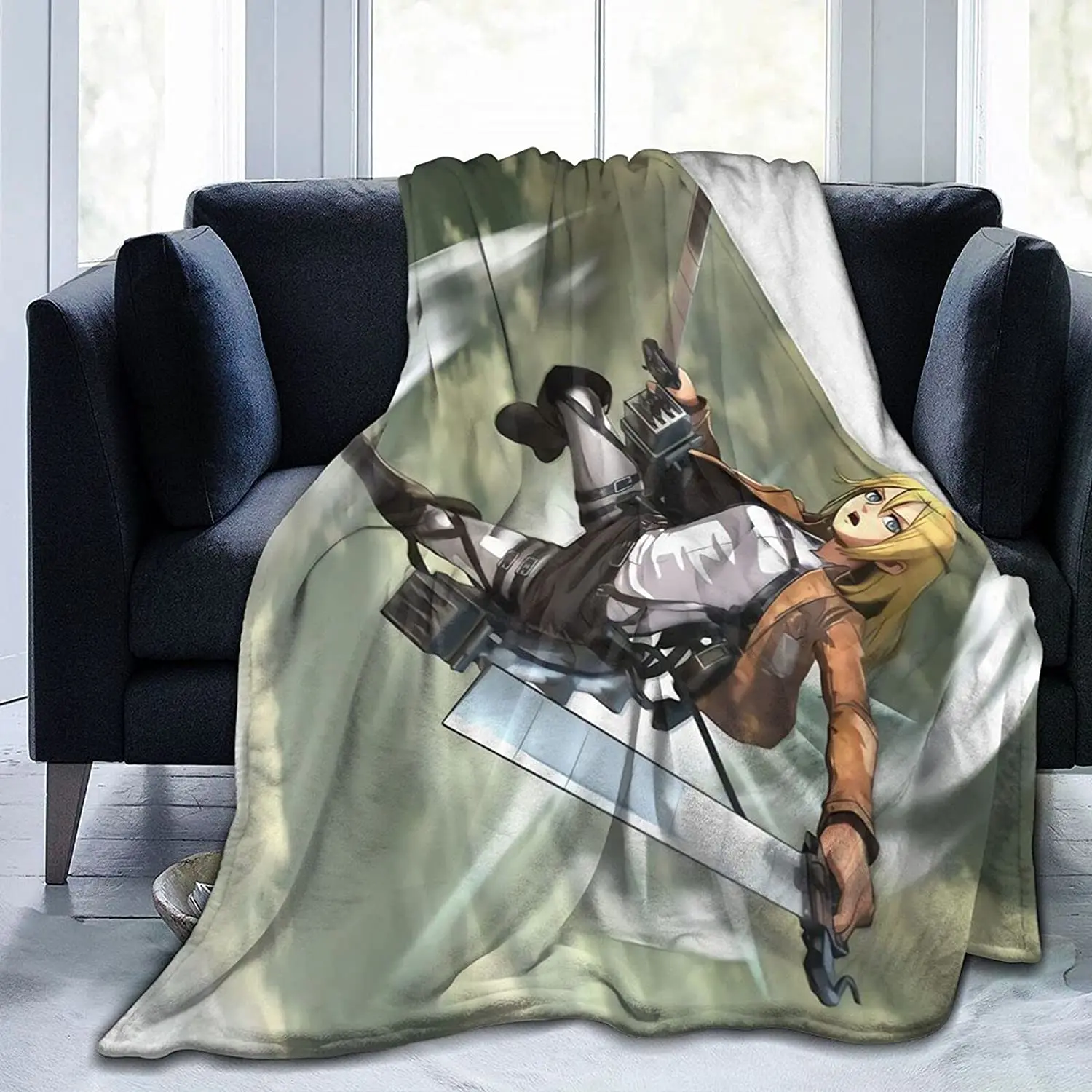 

Historia Reiss Fluffy Soft and Comfortable Blanket, Anime Warm Embrace of Sympathy