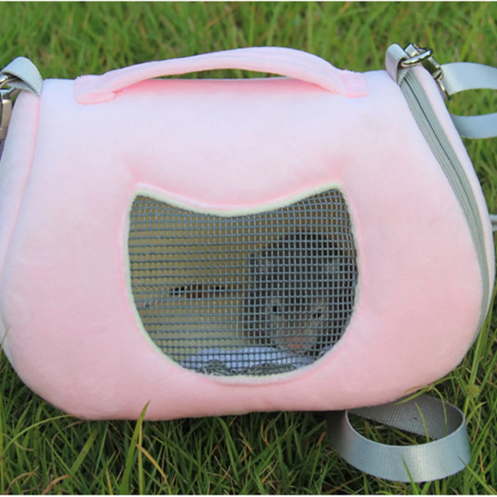 Плюшевая Сумка-переноска для домашних животных, сетчатые термосумки через плечо для путешествий для маленьких домашних животных