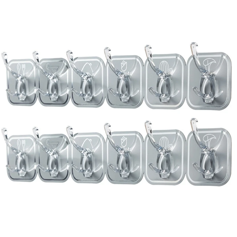 

Suction Cup Rack Removable Storage Hooks Multiple Uses Self-Adhesive Hook