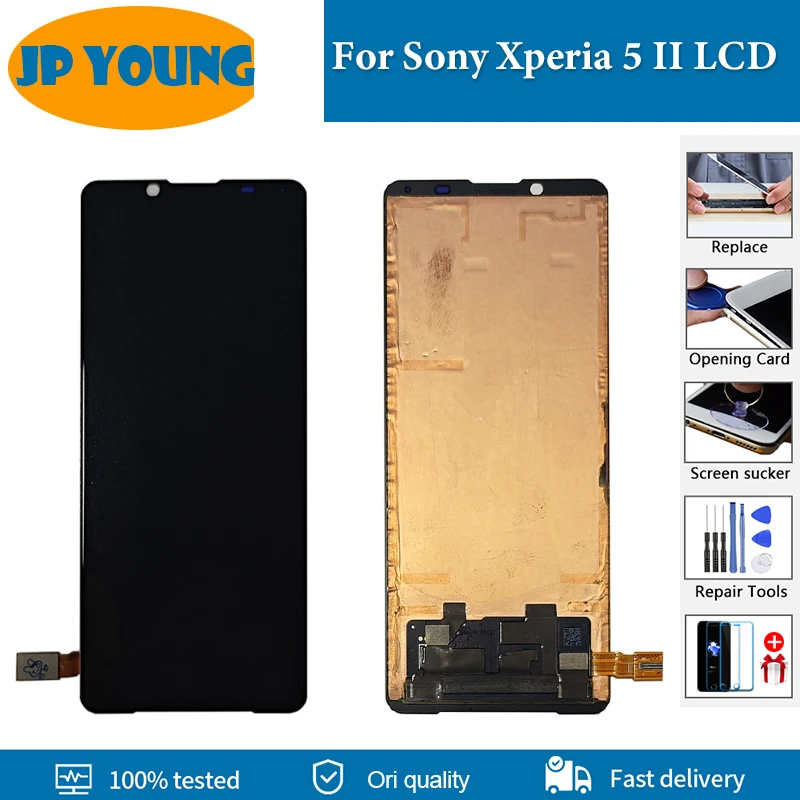 Фото 6,1-дюймовый OLED-дисплей для Sony Xperia 5 II с ЖК-дисплеем с ожоговым экраном, сенсорной панелью и дигитайзером в сборе, замена ЖК-дисплея Sony X5 II №2