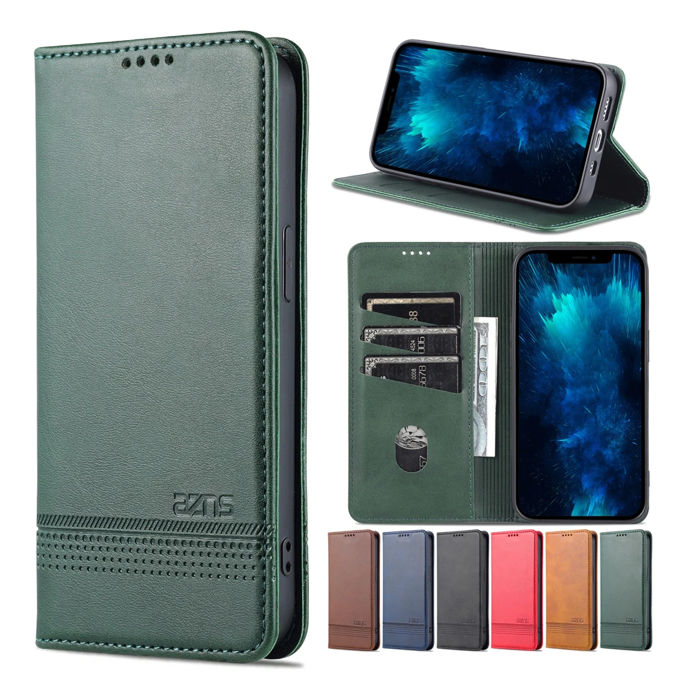 

Leather Wallet Case For Honor 60 50 30 Pro X10 V30 X30 Max X30i X20 SE V40 Lite Play 5 3 9S 9X Lite Mangetic Flip Cover 10X Lite