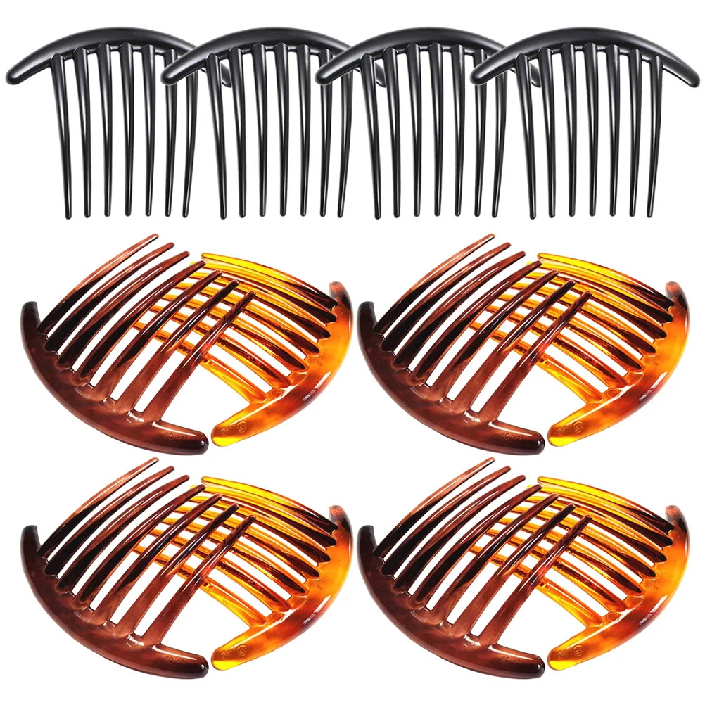 

12 Pcs Seven-tooth Comb Bridal Hair Pin Side Combs Accessories Women Plastic Wide Girl Girls