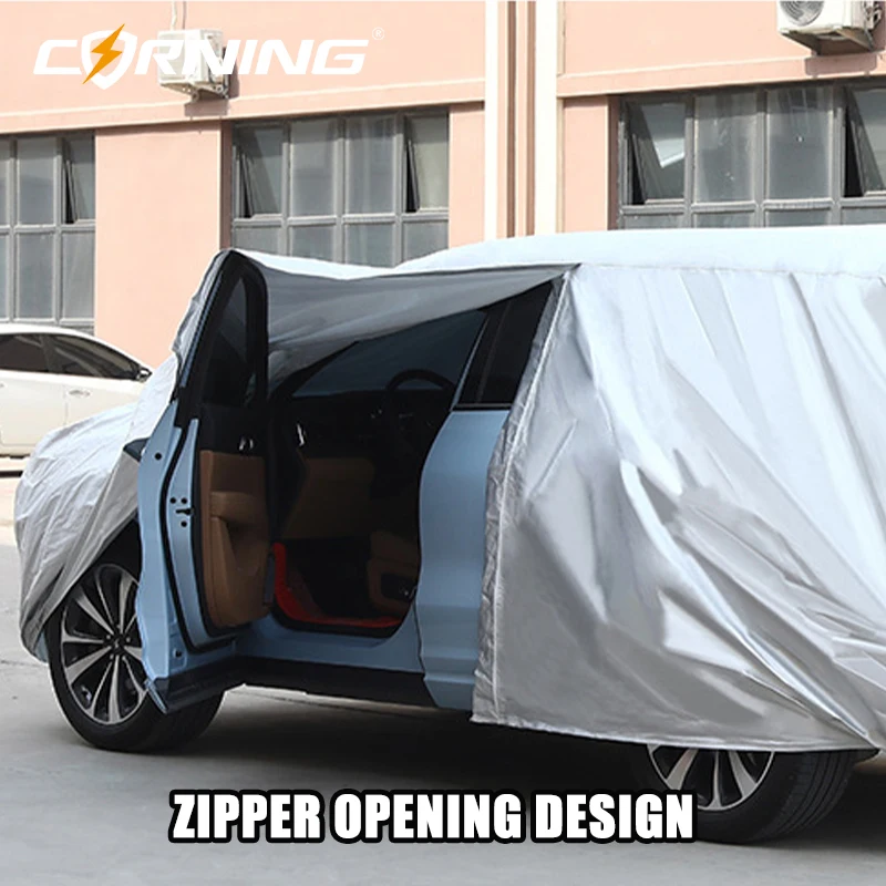 

Full Universal Car Cover Awnings Waterproof Exterior Covers Outdoor Awning for Vehicle Auto Windshield Dustproof Anti-UV Summer