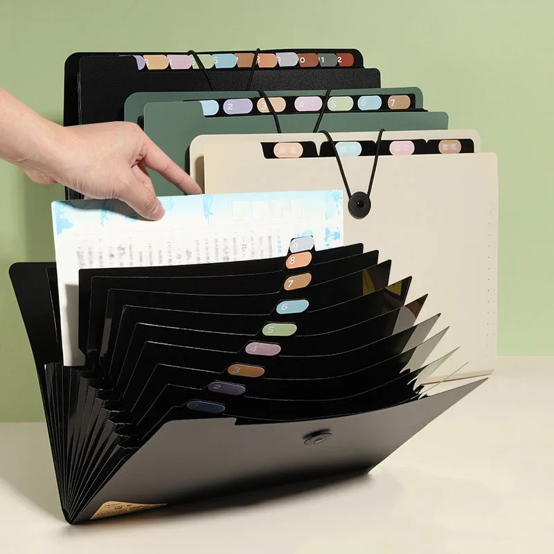 Расширяющаяся Папка Для Файлов С 9 Слотами Портативный Органайзер Документов
