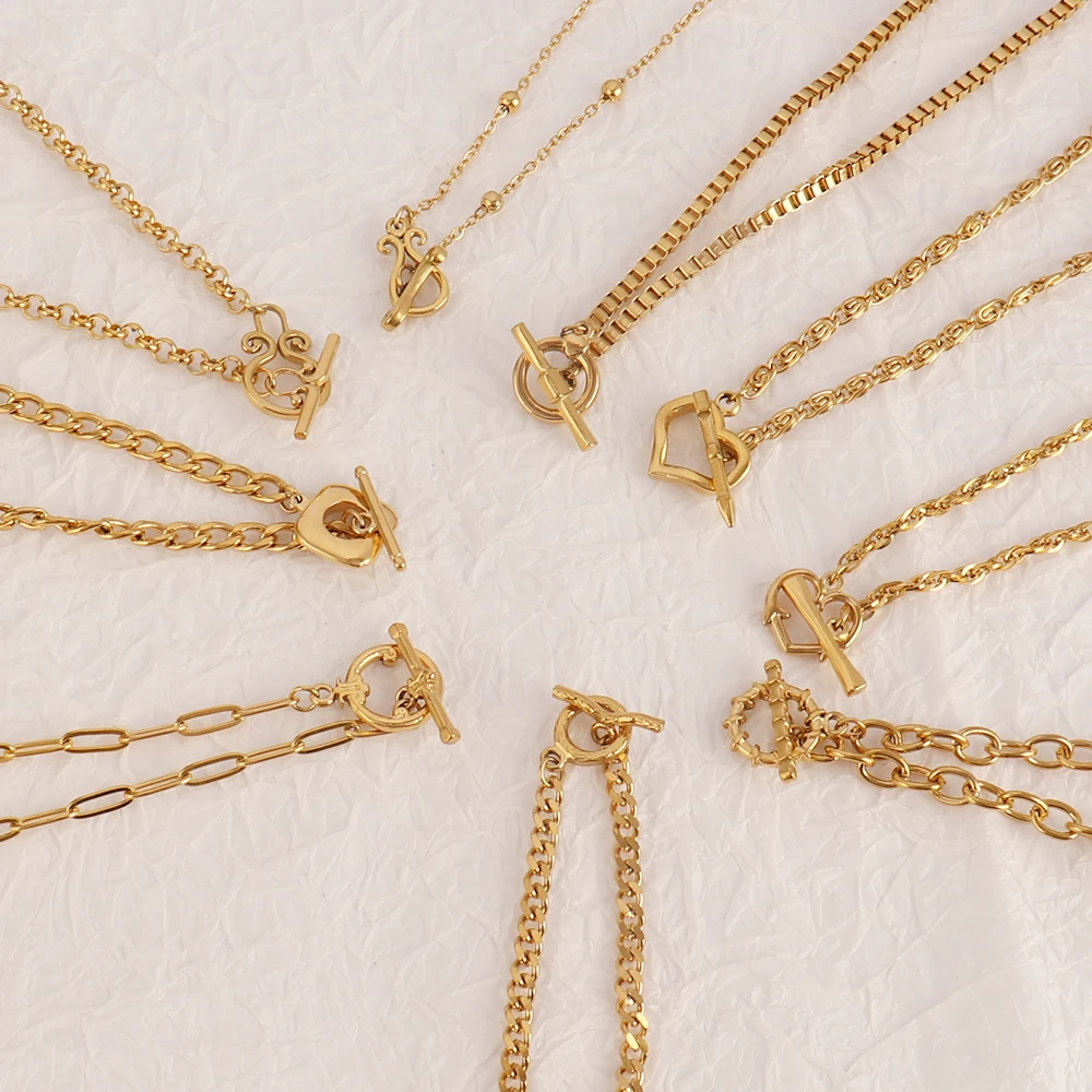 Ожерелье из нержавеющей стали в стиле панк для женщин толстая цепочка