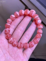natural red rhodochrosite faceted round beads bracelet 11 5mm gemstone stretch women rose rhodochrosite jewelry aaaaaaa
