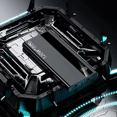 VIVO 120 Вт 500000 мАч Power Bank высокой емкости с супер быстрой зарядкой Портативный внешний аккумулятор PowerBank для iphone Samsung 2026 Новый