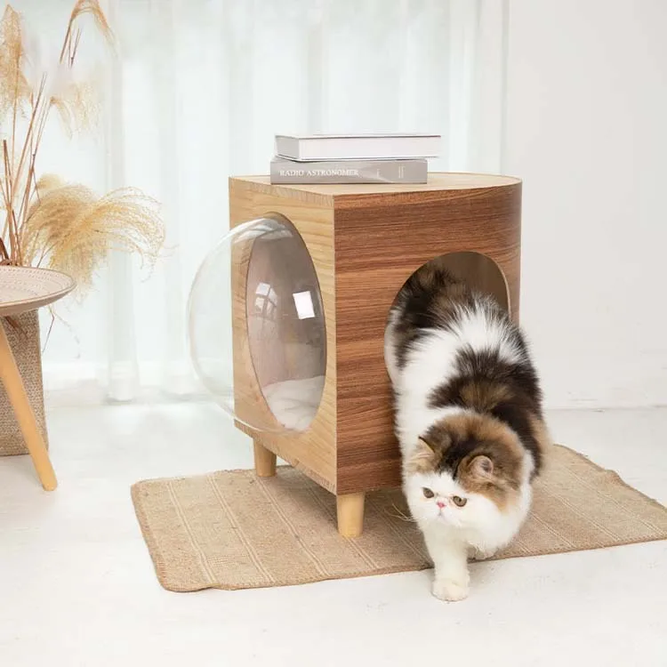 

Wood Pet House Cat Nest Cat bed For Kitten or Dog New Pattern pet Beds & Accessories