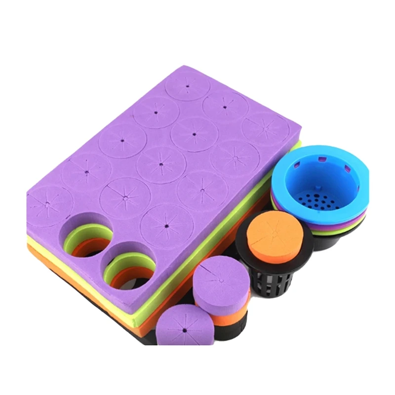 

60Piece Soilless Hydroponic Nursery Sponge Plants Vegetable Seedlings Cultivation System Seedlings Fitting 48X19mm