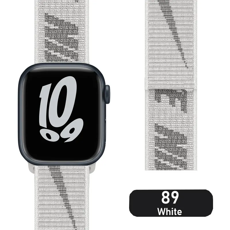 

Nylon Loop Strap for apple watch band 44mm 40mm 45mm 41mm 38mm 42mm belt bracelet correa Watchband iWatch serie 3 5 6 se 7 band