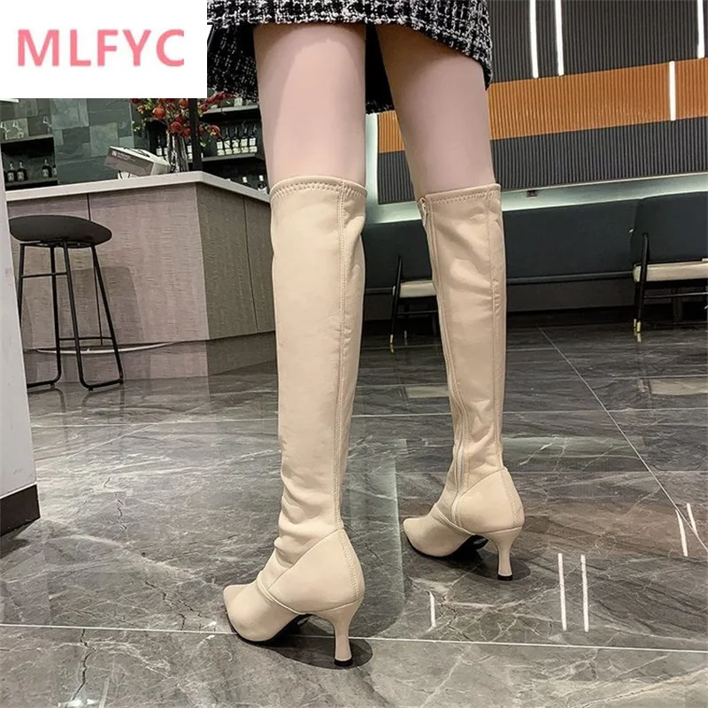 

Pointed toe stiletto elastic thin boots high heels women's 2022 new high boots boots knight boots but knee boots