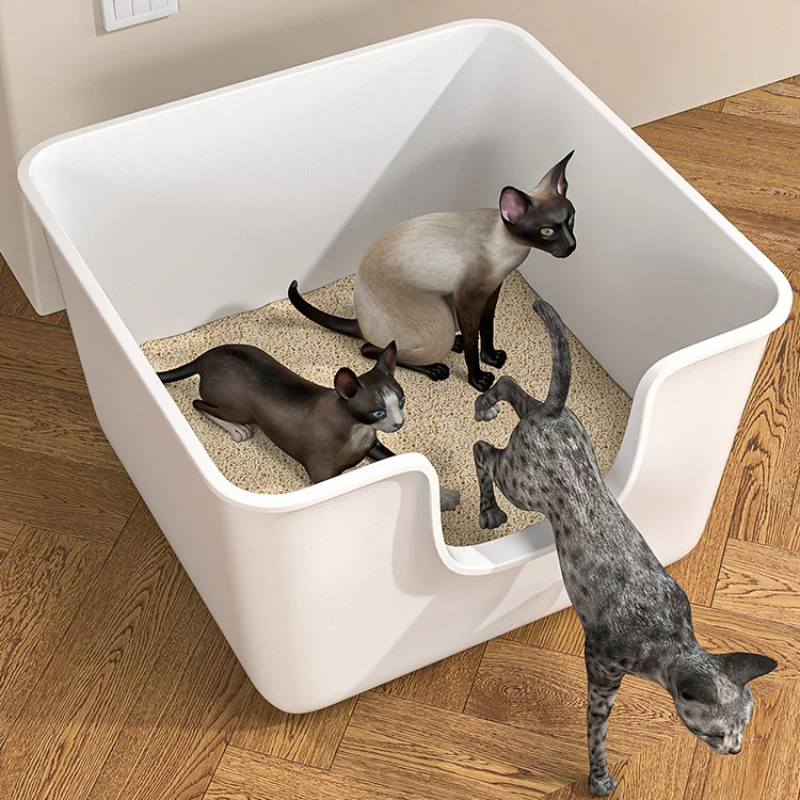

Openness Convenient Cat Bedpans Sandbox Big Training Bathroom Cat Bedpans Clean Toilet Box Arenero Gato Pet Products QF50CB