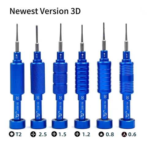6 в 1 3D набор высокоточных отверток 6 шт./компл. сверхтвердые биты для ремонта мобильных телефонов, разборки, открывающиеся инструменты 0,6/0,8/1,5