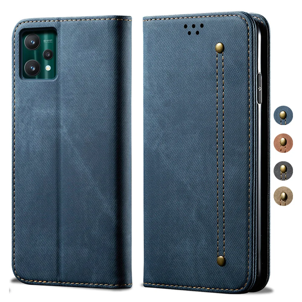 Кожаный чехол-книжка с отделениями для карт Realme 9 Pro Plus |