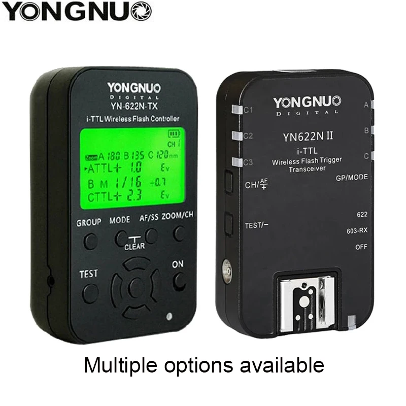 

Беспроводной триггер для вспышки YONGNUO YN622N II YN622N-TX YN622N KIT i-TLL, трансивер для камеры Nikon для вспышки Yongnuo YN565 YN568