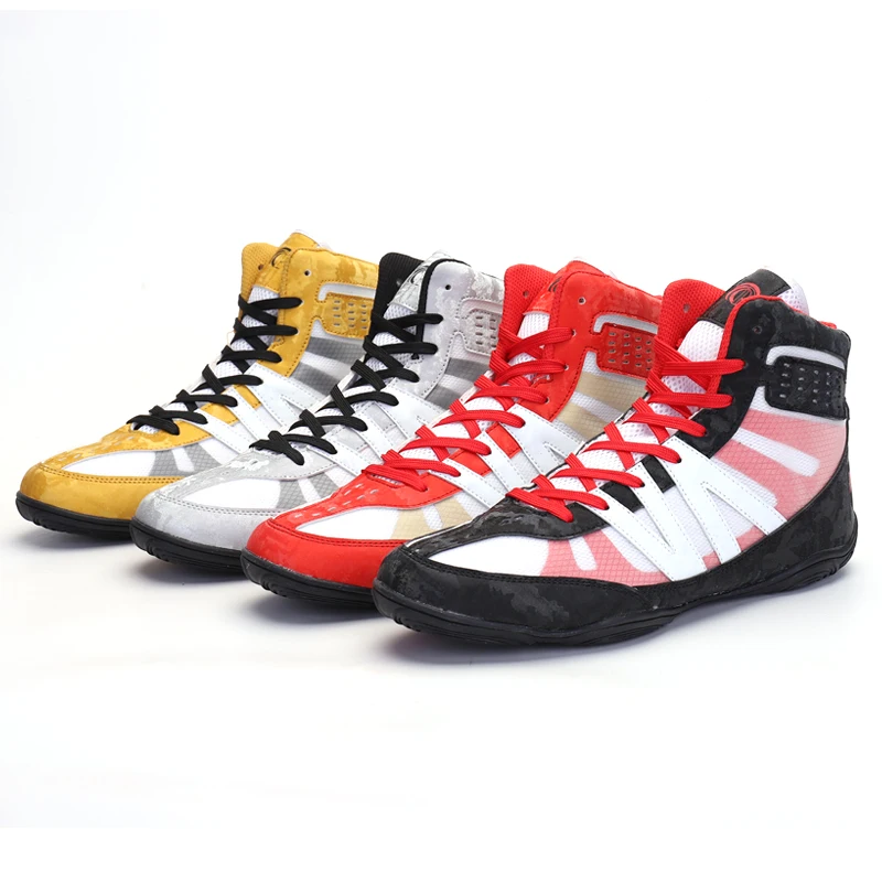 Wrestling Shoes Men Women Combat Sport Footwear Wrestler Weightlifting Training Light Gym Shoes Mesh Boxing Boot Couple Athletic