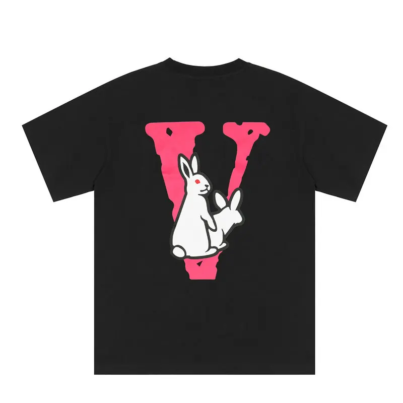 

VLONE 2022 Men T Shirt 100% Cotton Original Brand Streetwear Women's T-shirt USA Summer Short Sleeve Hip Hop Tshirt Rabbit Make