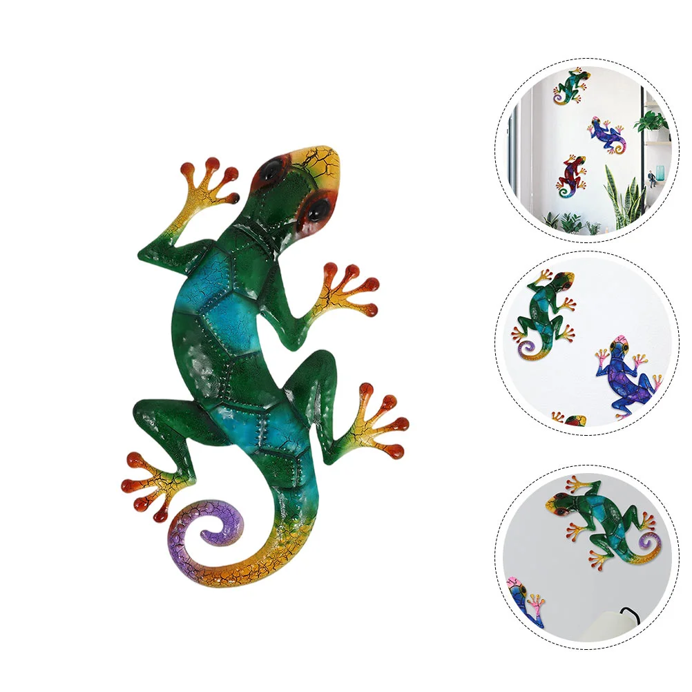 

Wallgecko Metal Garden Outdoor Decor Decorations Sculpture Lizard Ornament Hanging Fence Insect Animal Iron Yard Kitchen
