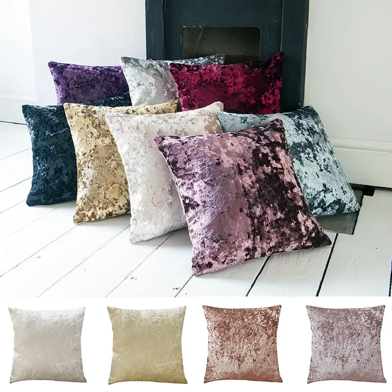 

Super Soft Cushion Cover Crushed Velvet Pillow Cover for Living Room Sofa 45x45cm Decorative Kussenhoes Nordic Housse de Coussin