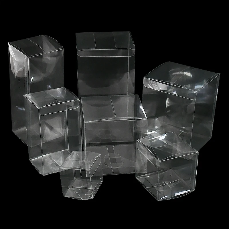 

10pcs Clear Plastic Boxes For Christmas Gifts Packing Box Transparent PVC Wedding Gift Bags Chocolate Toys/Jewelry/Candy Bag