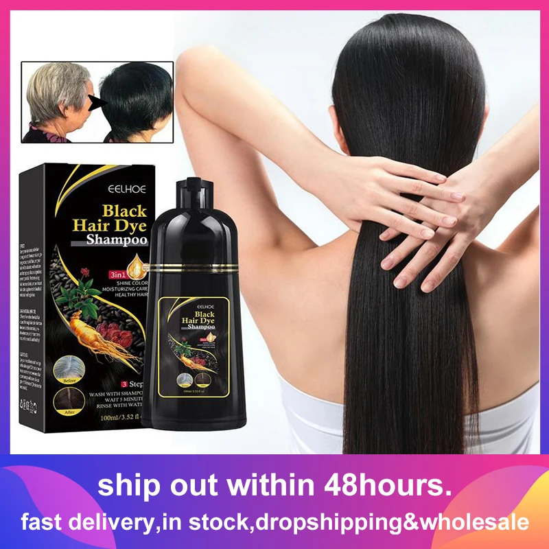 

White To Black Shampoo 100ml Hair Shampoo For Men Polygonum Multiflorum Reducing Shampoo Gradual Hair Color For Stronger And