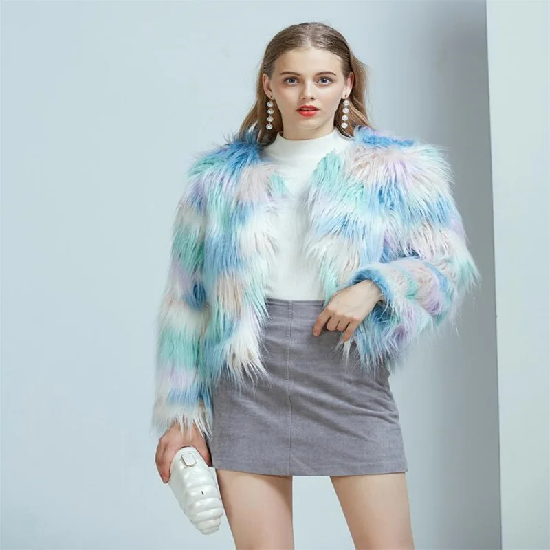 Autumn faux mink leather jacket womens Cardigan short fur leather coat women slim jackets jaqueta de couro fashion