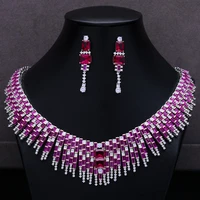 soramoore gorgeous luxury tassel pendant necklace earrings jewelry set for bridal wedding jewelry sets hot women daily party