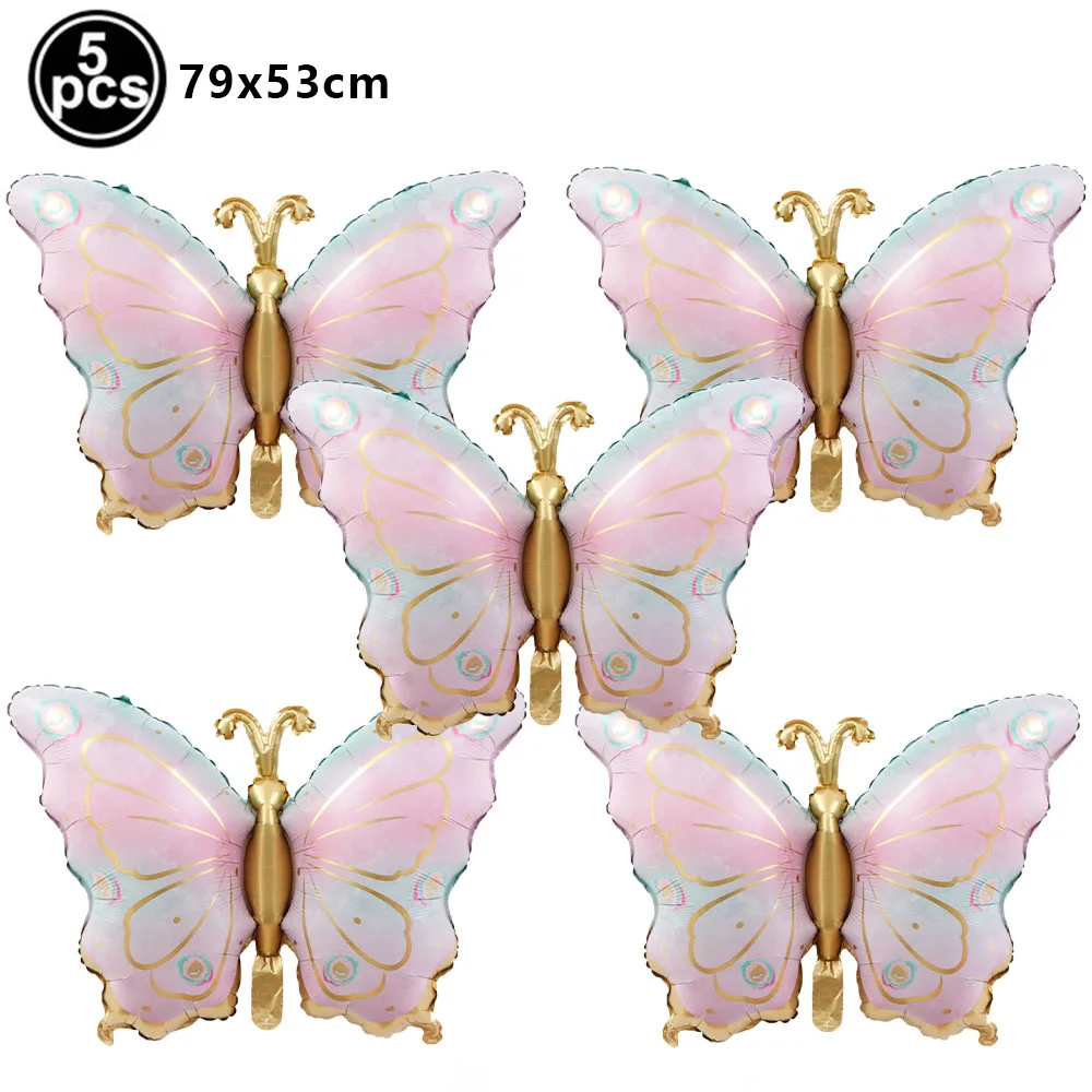 

5 шт. фольгированных шаров-бабочек