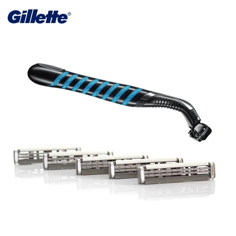 Gillette Sensor Excel Refill Лезвия для бритвы Sensor Close Shave Мужское лицо Борода 2-слойные картриджи для бритья по 10 шт.