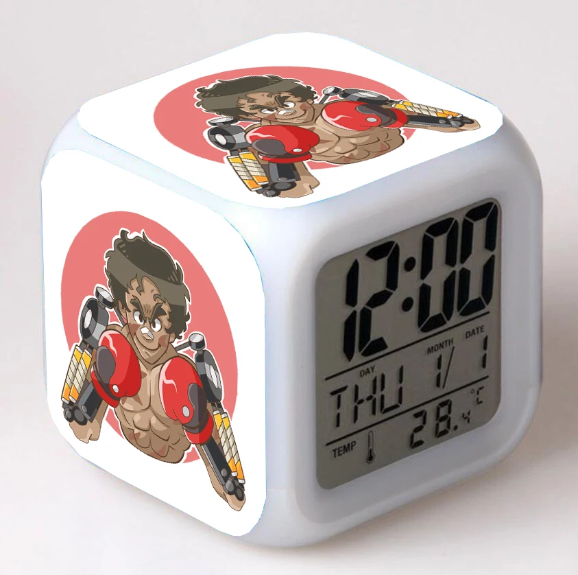

Kids Cartoon Alarm Peripheral Clock Digital Led Watch Desktop Clock Children Alarm Clock For Anime MEGALOBOX Desk clock