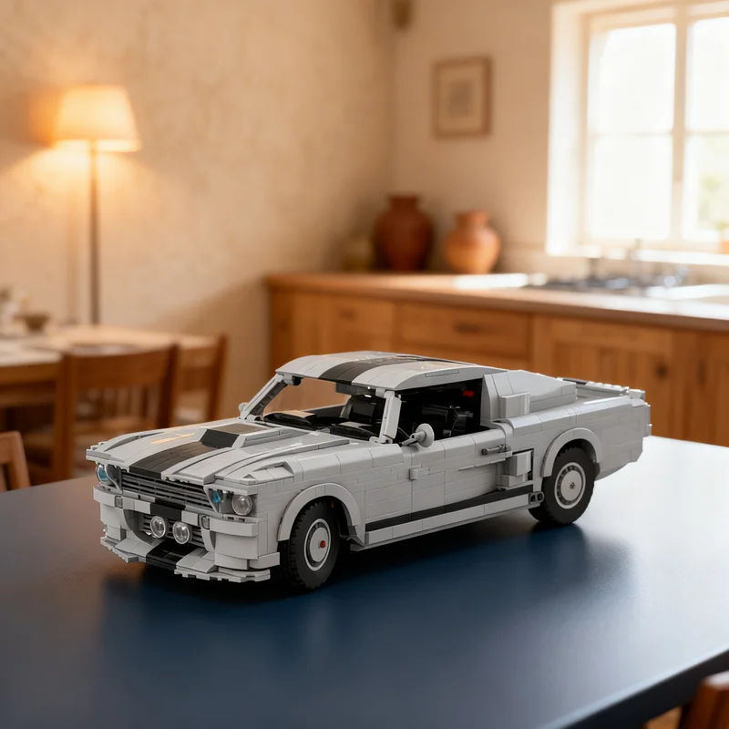 Фото 2339 деталей MOC Ford Mustang Shelby GT-500 Eleanor, модель автомобиля, строительные блоки, рождественские подарки, игрушки, декоративное изделие, 3D креатив. №1