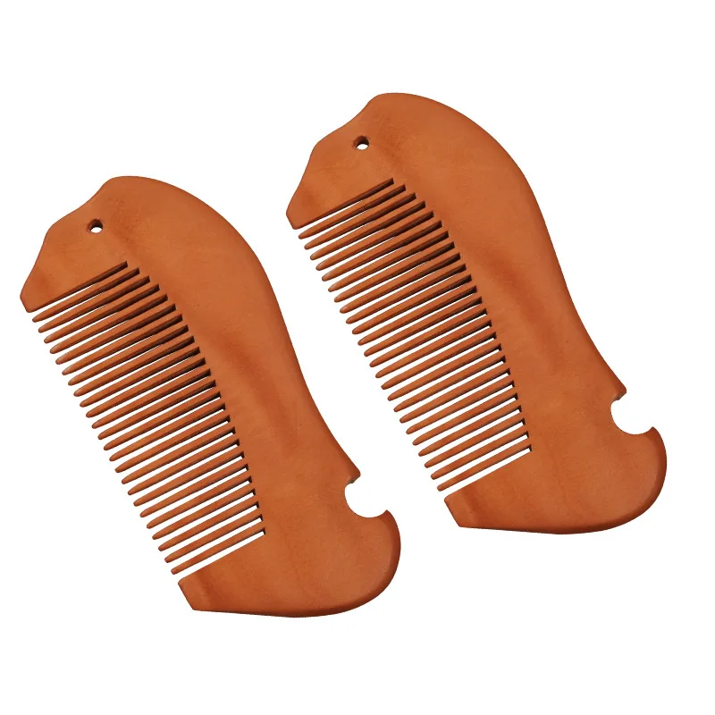 

Natural Peach Wooden Comb Beard Comb Pocket Wood Comb Fish Shaped Comb Fine Tooth Comb for Men Beard Care for Women Hair Care