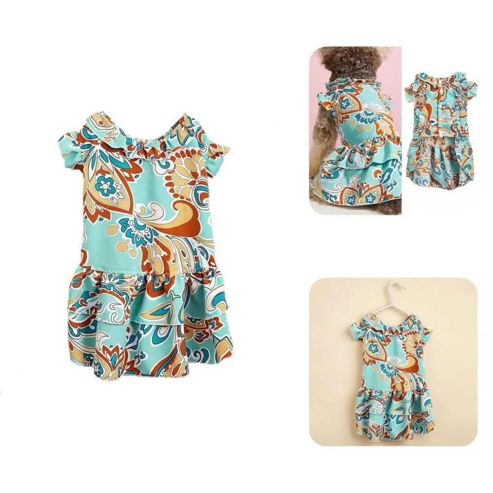 

Pet Clothes Unique Washable Comfortable Button Closure Dog Puppy Apparel for Spring Pet Dress Pet Apparel