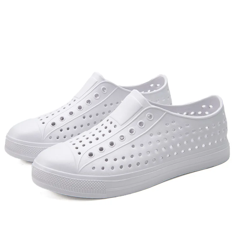 

Big Size 36-45 Summer Non Slip Men's and Women's Beach Sandals Breathable Baotou Outdoor Sports Sandals Solid Color Garden Shoe