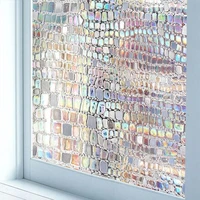 window privacy film rainbow window clings 3d decorative window glass decals static adsorption window sticker no glue
