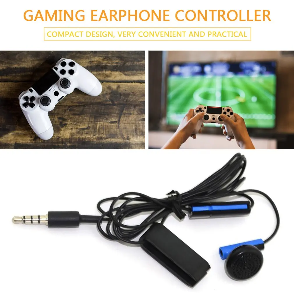 

Gaming Earphone Joystick Controller Earphone Replacement For Sony For PS4 For PlayStation 4 With Mic With Earpiece Clip