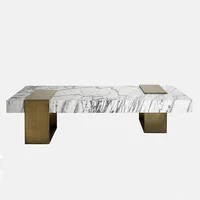 Marble Coffee Table Living Room Modern Minimalist Creative Designer Square Minimalist Combination Small Apartment Mild Luxury