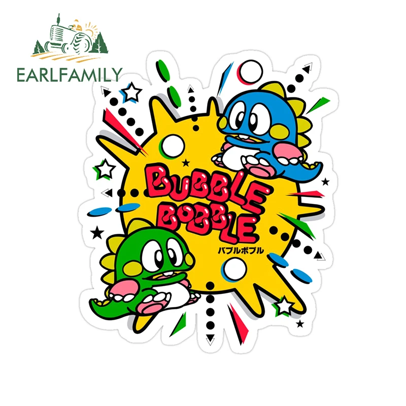 

EARLFAMILY 13cm x 11.2cm for Bubble Bobble Arcade Car Stickers and Decals DIY Custom Printing Fashion Anime Window Decoration