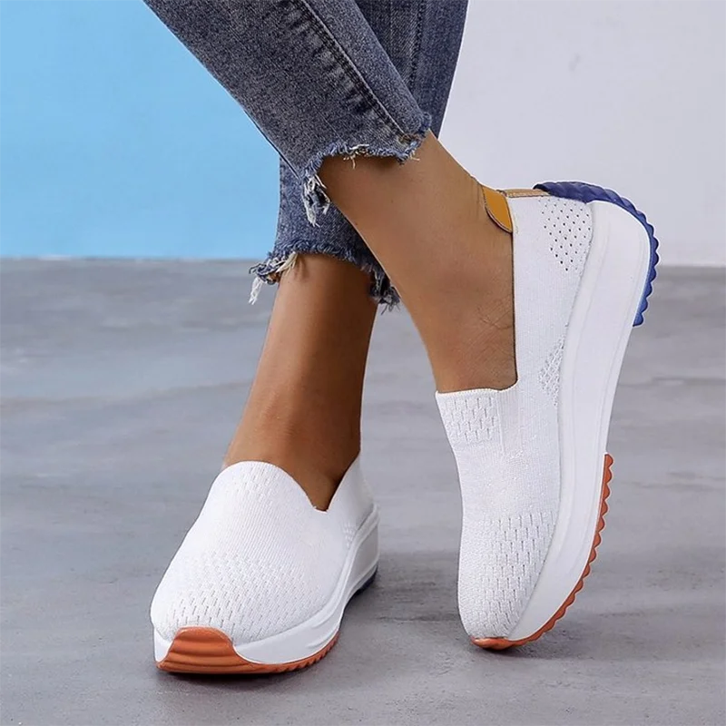 Fashion Women Women Shoes Flats Slip on Mesh Shoes Woman Light Sneakers Spring Autumn Loafers Femme Basket Flats Shoes
