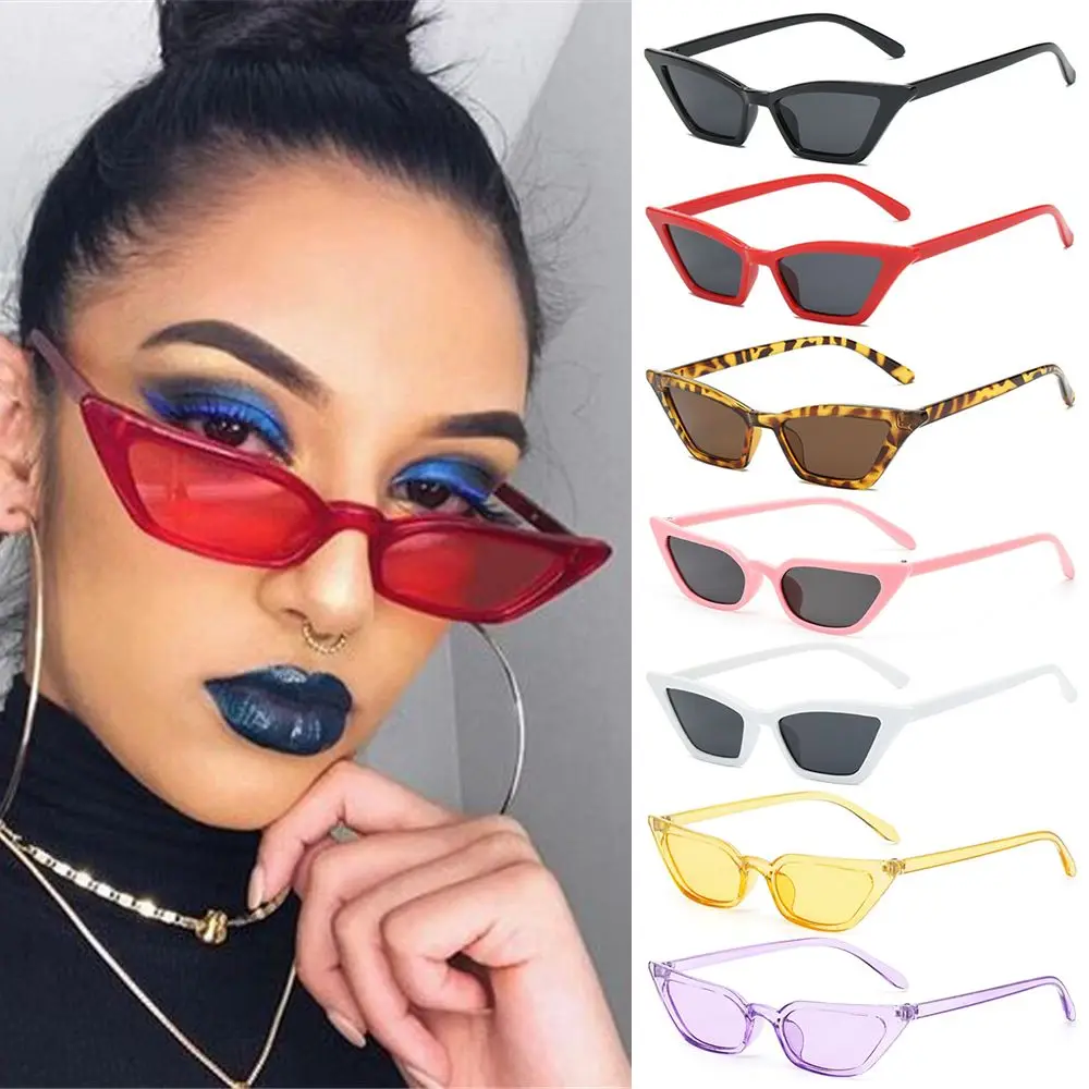 

Women Vintage Cat Eye Sunglasses Fashion Small Frame UV400 Anti-Reflective Sun Glasses Shades Street Eyewear
