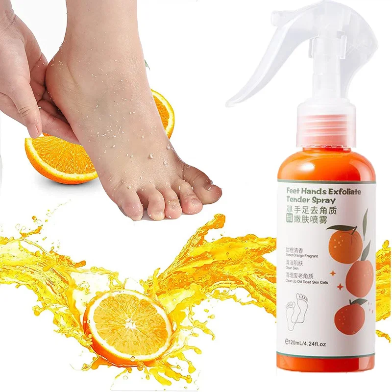 

Foot Peeling Spray Natural Orange Essence Pedicure Hands Dead Skin Exfoliator Mask Anti Crack Moisturizing Hands Feet Care Tools