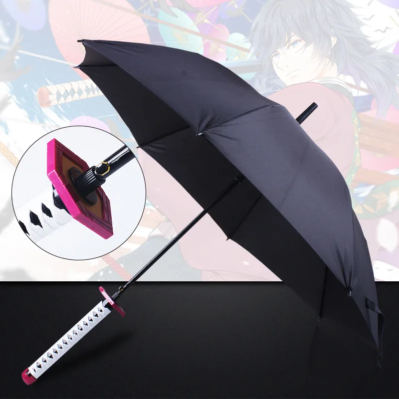 16 Bones Automatically Open Long Handle Windproof Samurai Sword Umbrella Japanese Ninja-like Sun and Rain Straight Umbrella images - 6