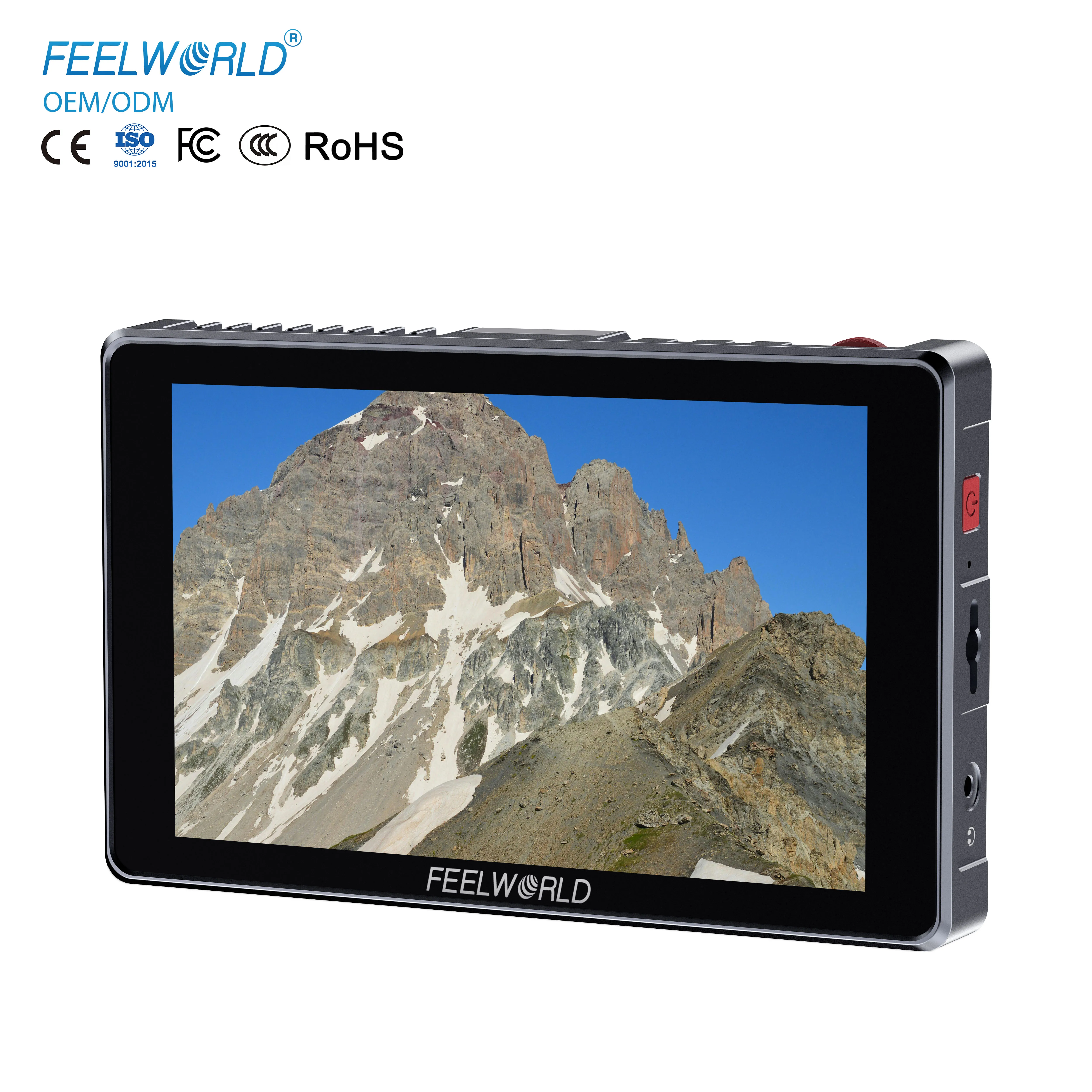 Фото Изготовленный на заказ монитор камеры OEM FEELWORLD S7, 7-дюймовый полевой монитор 1600 нит, сенсорный экран, производитель 12G-SDI HDMI2.0 №1