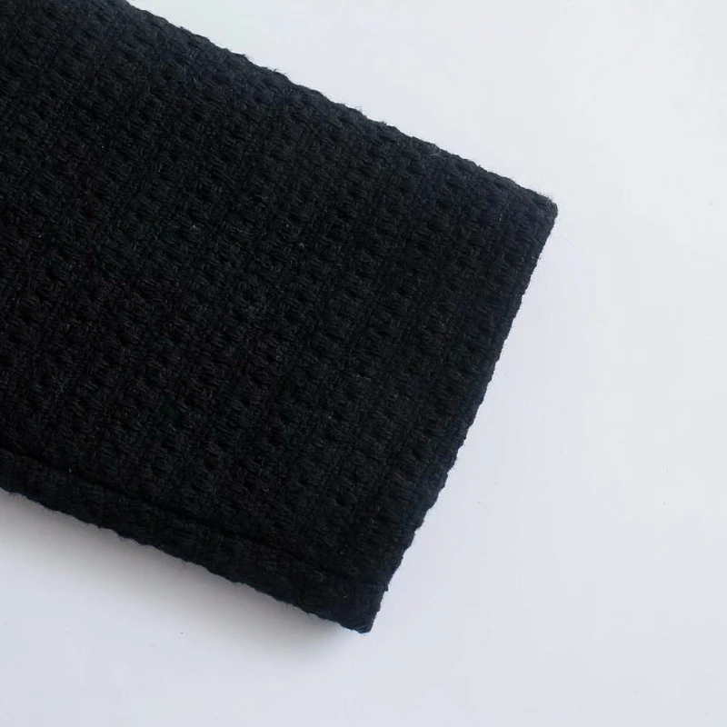 2023 Autumn and Winter New Long-sleeved Jacket European and American Style Buttons Decorated Lapel Short Temperament Suit Women