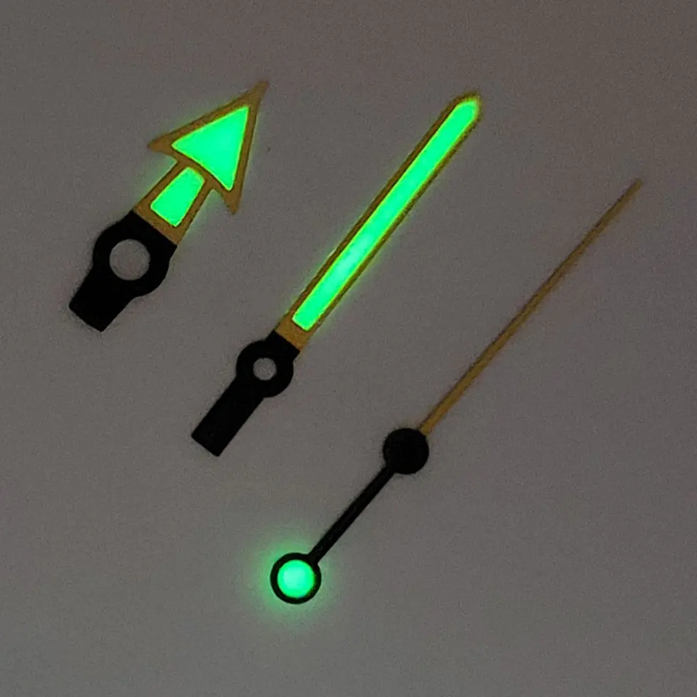 Accessories Yellow Watch Hands Modified Three Hands Suitable For NH35 NH36 Automatic Movement Green Luminous